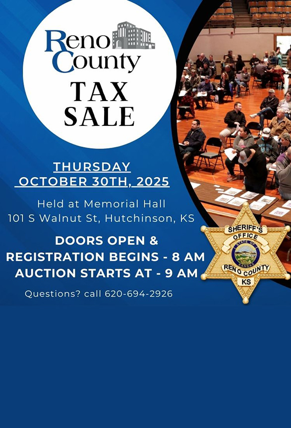 Reno County Tax Sale will be on Thursday, October 30th - News Image